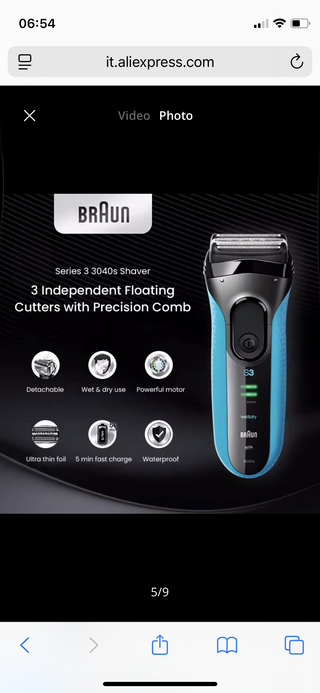 Rasoio Braun Serie 3 3040s