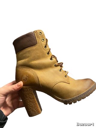 Stivaletti Timberland Tacco Blocco Beige/Marrone