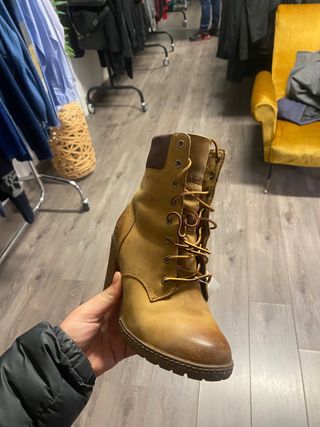 Stivaletti Timberland Tacco Blocco Beige/Marrone