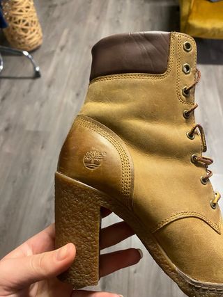 Stivaletti Timberland Tacco Blocco Beige/Marrone