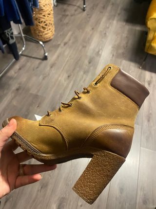 Stivaletti Timberland Tacco Blocco Beige/Marrone