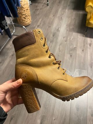 Stivaletti Timberland Tacco Blocco Beige/Marrone