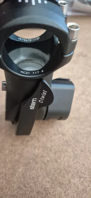 Potencia Bicicleta Plegable Negra