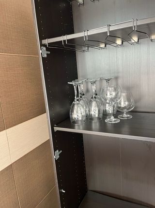 Vitrina Mueble Copas Madera y Cristal