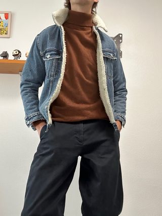 Chaqueta vaquera Bershka forrada de borrego.XS