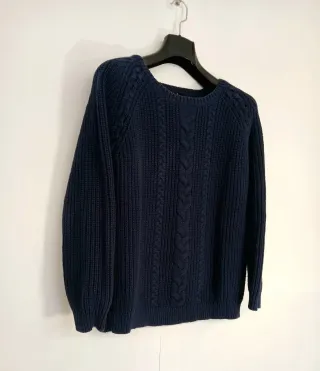 Jersey TEX Azul Marino Trenzado Talla M