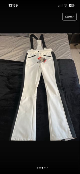 Pantalón de esquí Zara blanco Talla S
