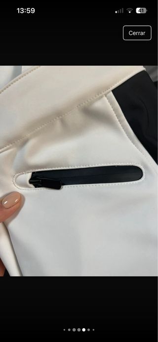 Pantalón de esquí Zara blanco Talla S