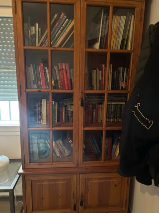 2 Armarios Madera Cristal