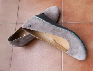 Bailarinas miMao cuña beige/gris T.42