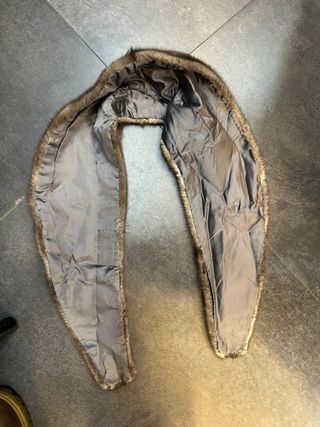Collo di pelliccia marrone/grigio