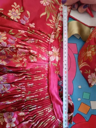 Traje de Fallera Rojo y Dorado