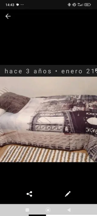 Edredón estampado Torre Eiffel