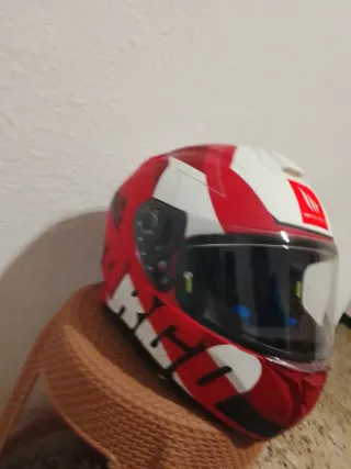 Casco Moto MT Helmets Rojo y Blanco