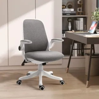 Silla Giratoria Oficina Escritorio Gris/Blanco