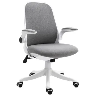 Silla Giratoria Oficina Escritorio Gris/Blanco