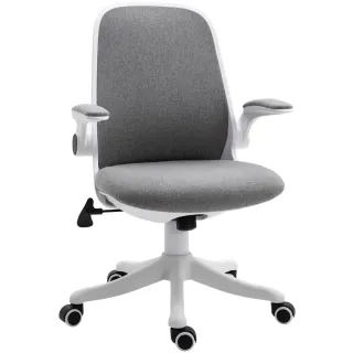 Silla Giratoria Oficina Escritorio Gris/Blanco
