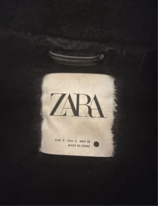 Cazadora Zara Mujer Negra