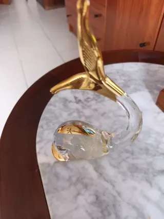 Adorno Peces Cristal Dorado