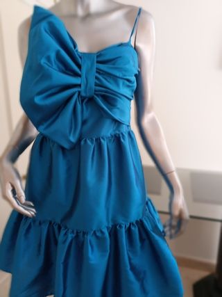 Vestido fiesta cóctel graduación azul