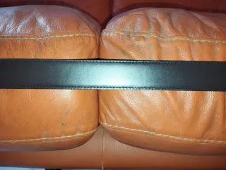 Cintura Ferrè Pelle Nera Uomo 105 cm