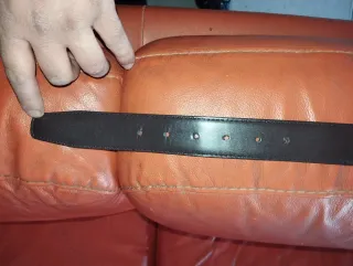 Cintura Ferrè Pelle Nera Uomo 105 cm