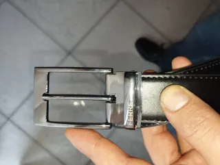 Cintura Ferrè Pelle Nera Uomo 105 cm