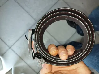 Cintura Ferrè Pelle Nera Uomo 105 cm