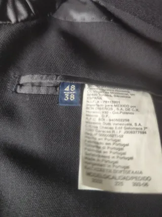 Chaqueta traje Massimo Dutti Negra