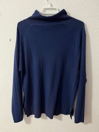 Jersey cuello vuelto azul marino Talla L/XL