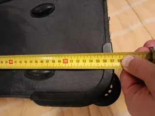 Maleta mediana John Travel azul 2 ruedas