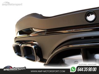DIFUSOR TRASERO CON COLAS PARA MERCEDES GLC X253 NEGRO MATE 2019-