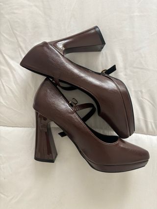 Zapatos de tacón marrón chocolate, 36