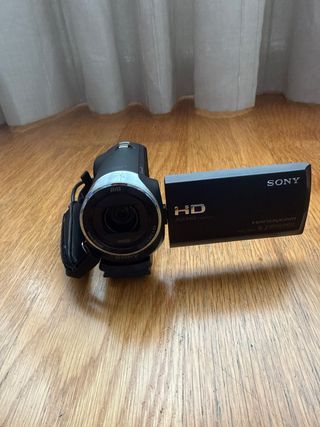 Videocámara Sony HD Negra y Plateada