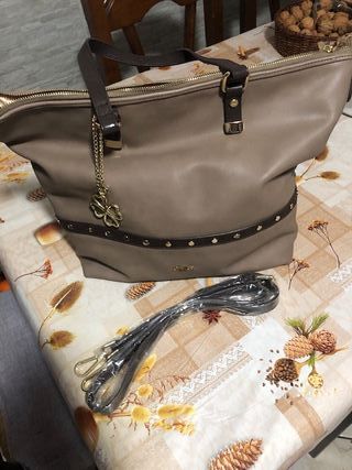 Borsa donna beige e marrone