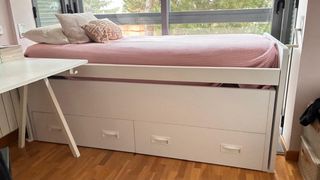 Cama nido con 2 cajones, cama supletoria y colchón