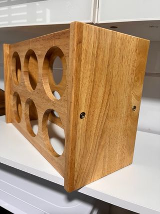 Botellero de madera para 6 botellas