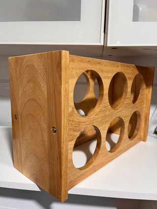 Botellero de madera para 6 botellas