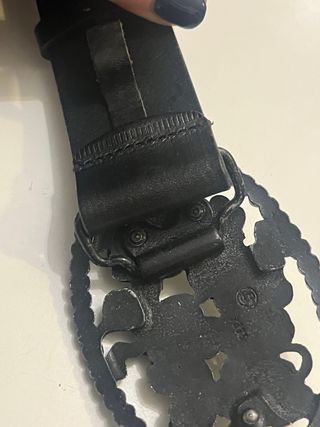 Cintura Orciani in pelle spazzolata