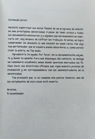 El examinador: Seis estudiantes. Un asesinato. ...