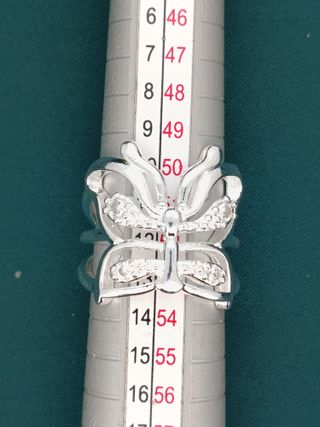 Anillo Plata Ley 925 Mariposa Ajustable