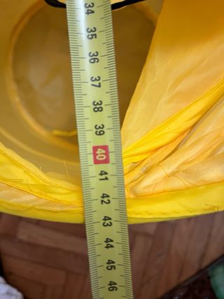 Porta giochi pieghevole giallo