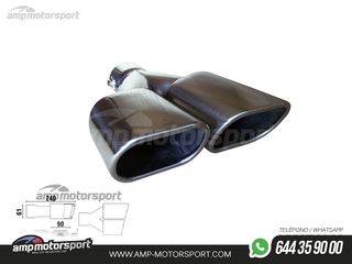 COLA DE ESCAPE DOBLE RECTANGULAR