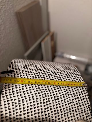 Pantalla lámpara tela diseño triángulos