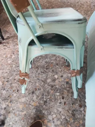 2 Sillas Metálicas Estilo Tolix