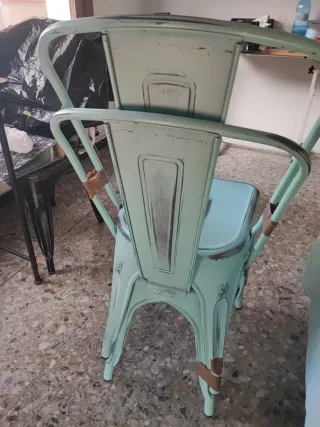 2 Sillas Metálicas Estilo Tolix