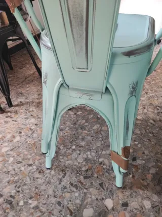 2 Sillas Metálicas Estilo Tolix