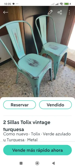 2 Sillas Metálicas Estilo Tolix