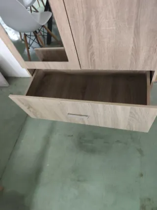 Armario 2 puertas Cambria con espejo y cajones