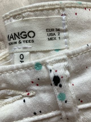 Pantalones MANGO salpicados